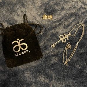 Arbonne Key Necklace and Earrings